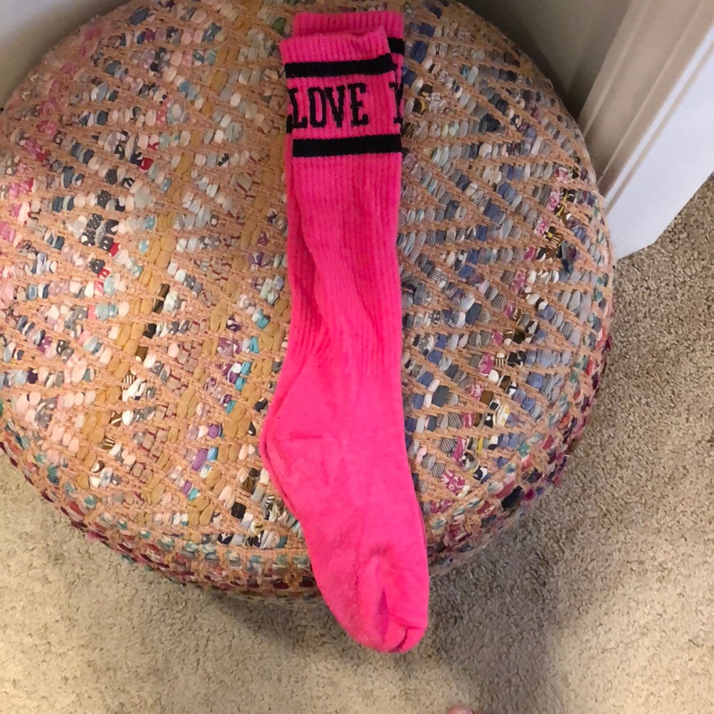 Hot pink socks
